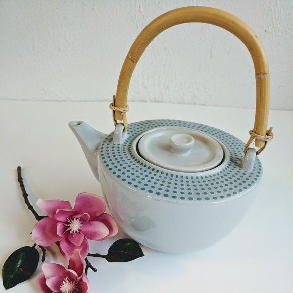 Studio Nova Other - Studio Nova Blue Iris Large Teapot Dot Bamboo Cute